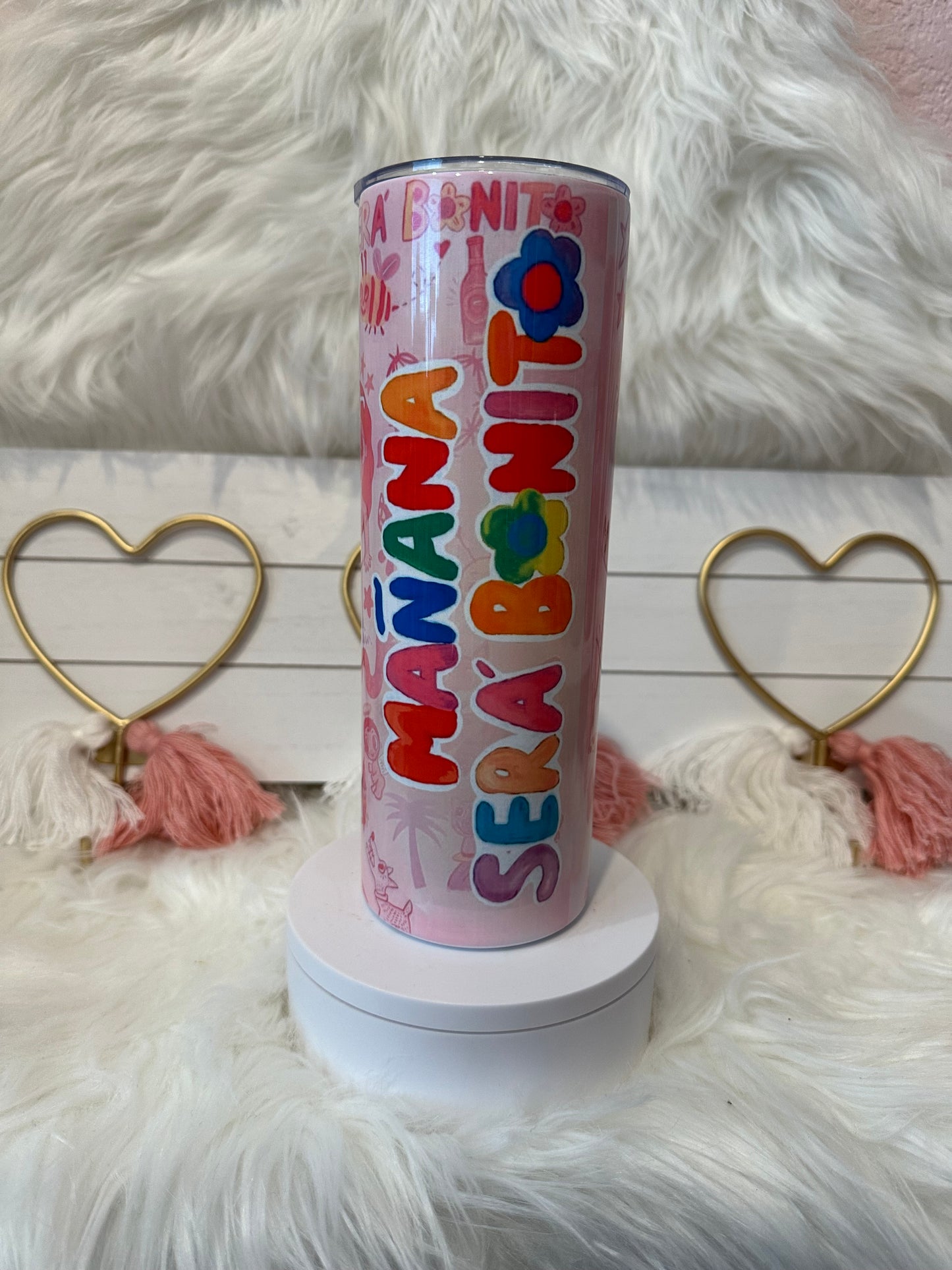 Pink Karol G tumbler