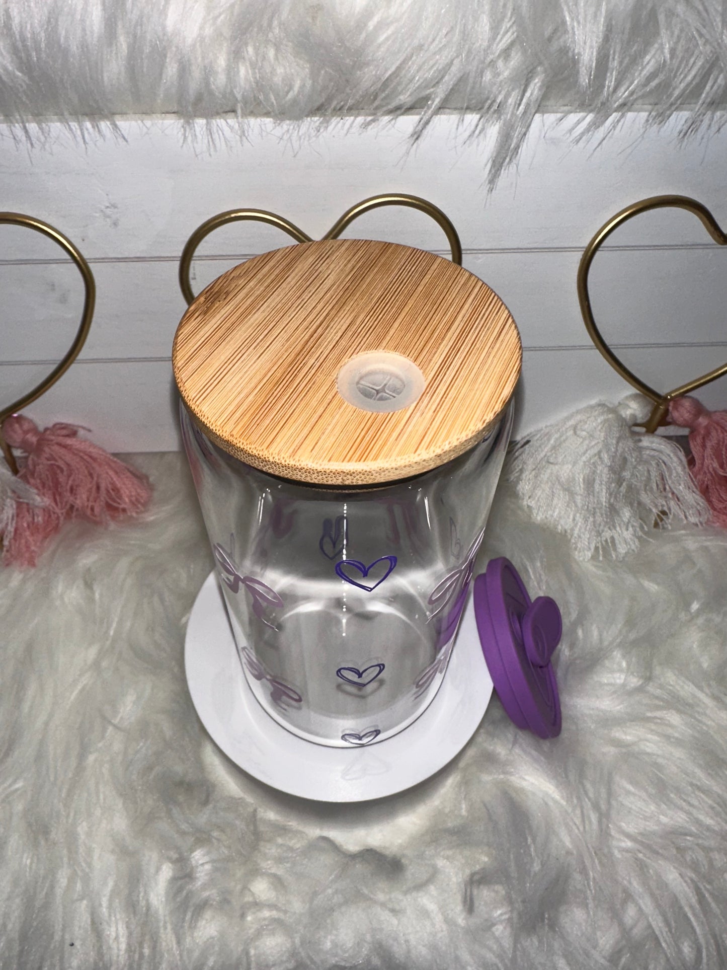 BOW LOVE GLASS CUP
