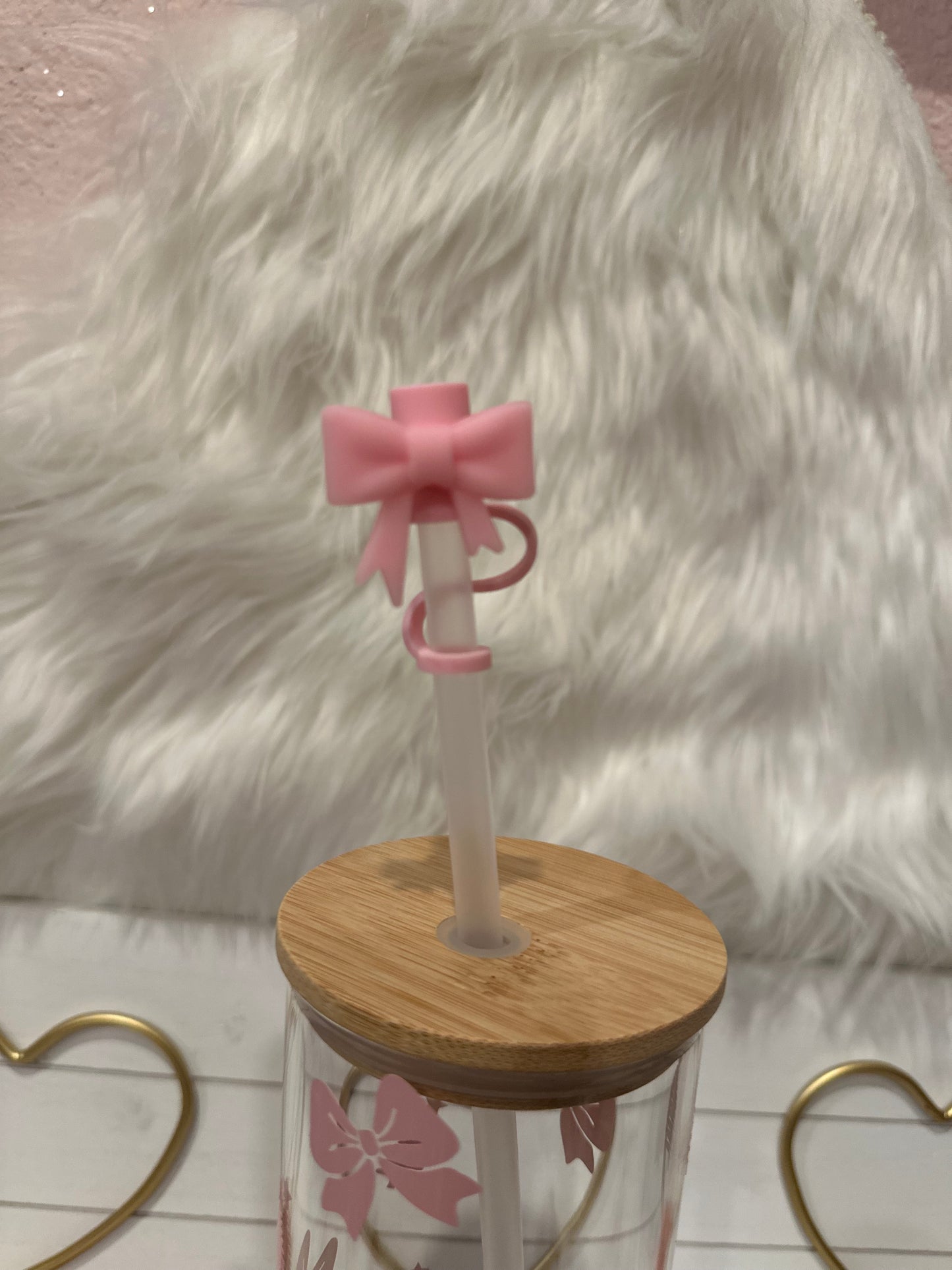 PINKMAS BOWS GLASS