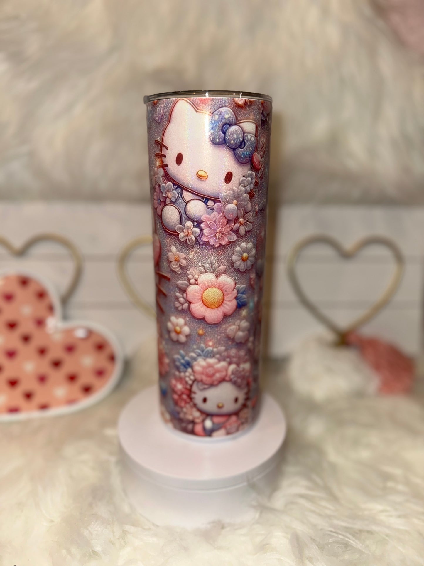 HELLO KITTY GLITTER 3D FLORAL