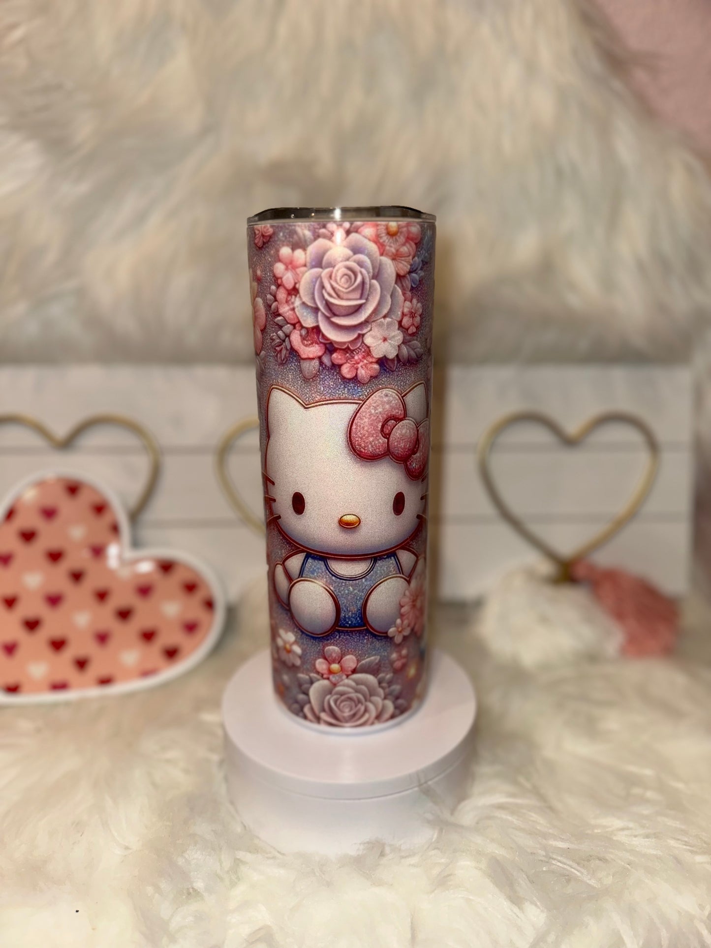 HELLO KITTY GLITTER 3D FLORAL