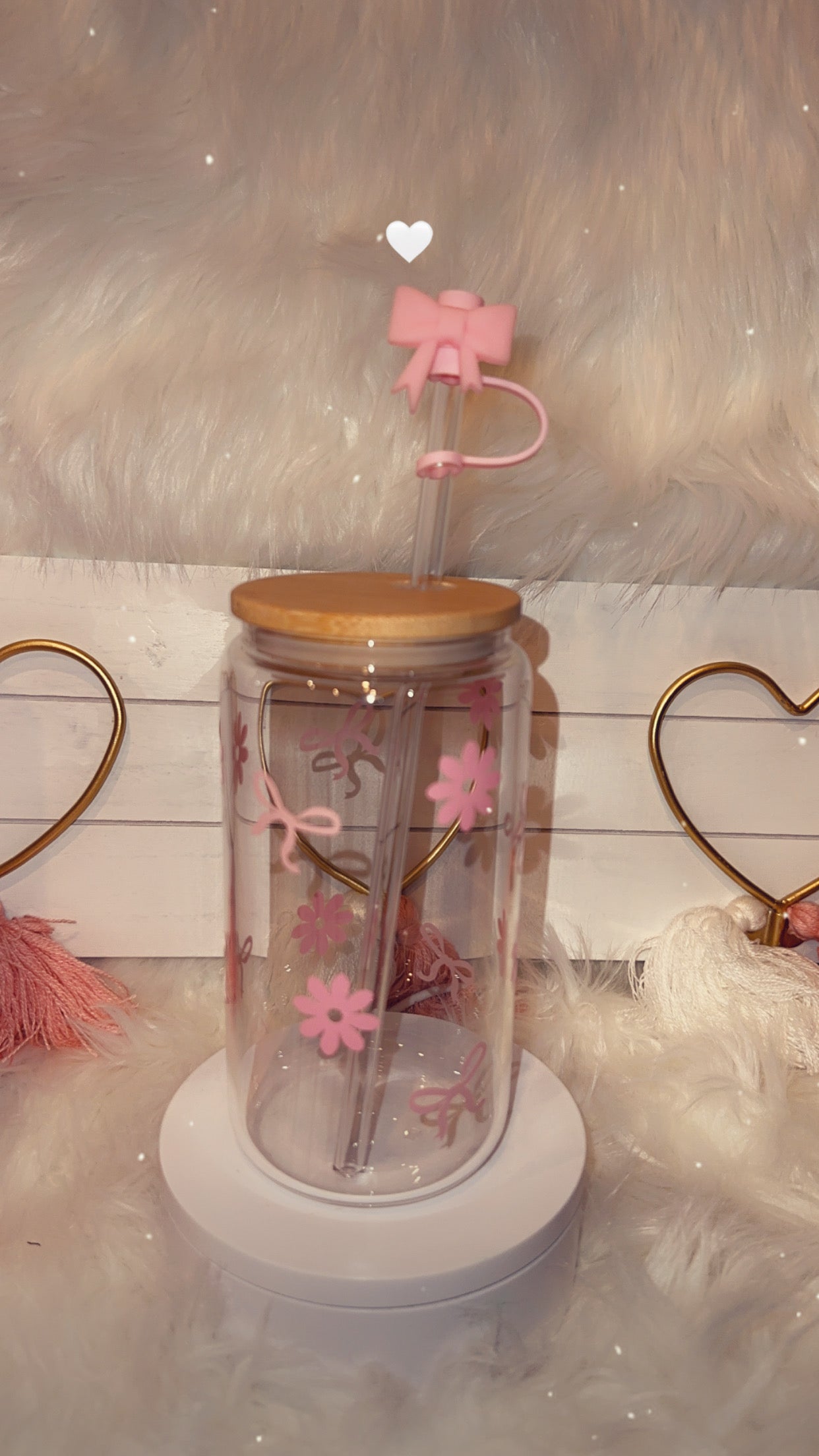 PINKMAS DAISY GLASS