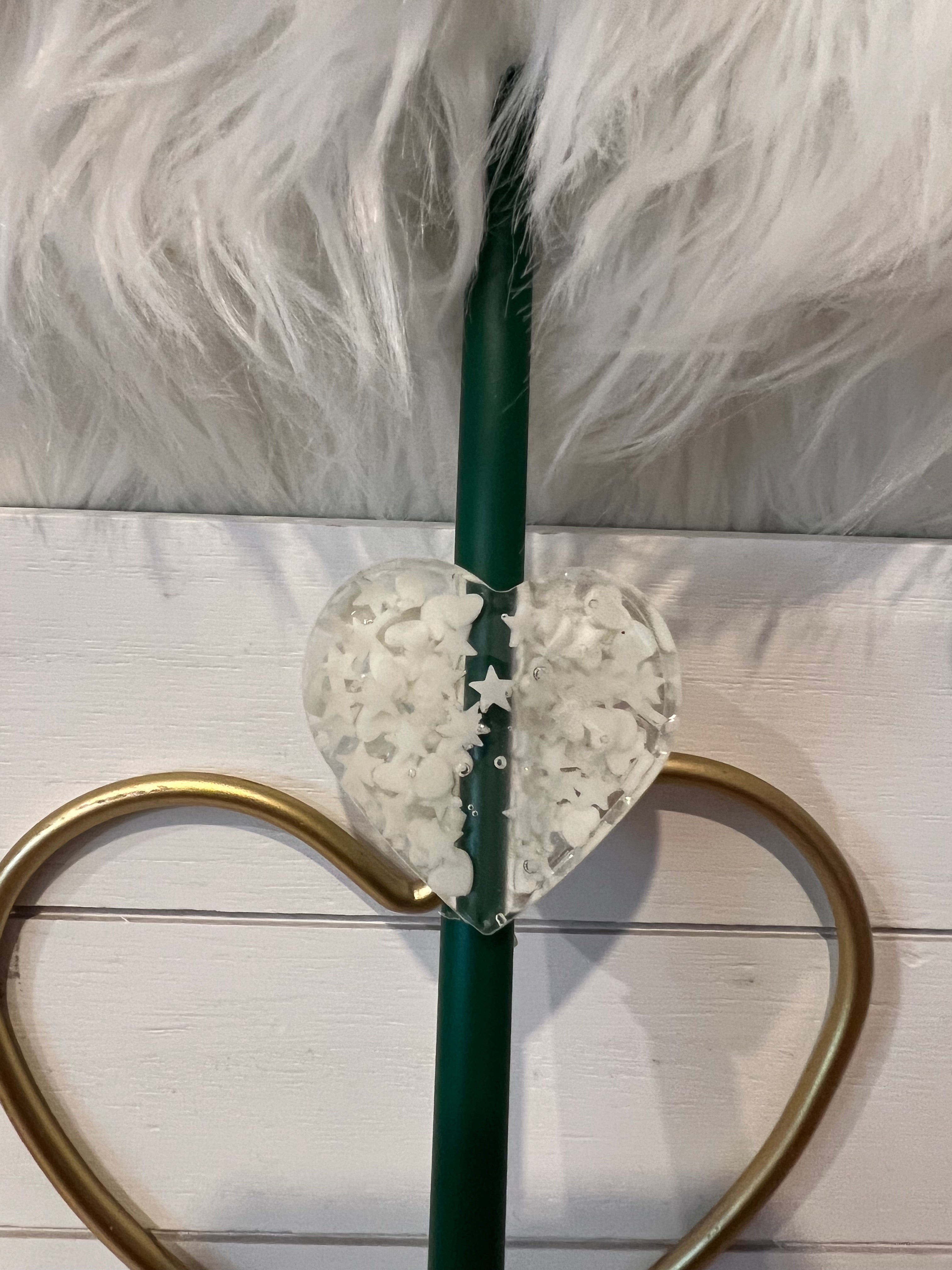 GLOW IN THE DARK HEART STRAW ACCESORIES