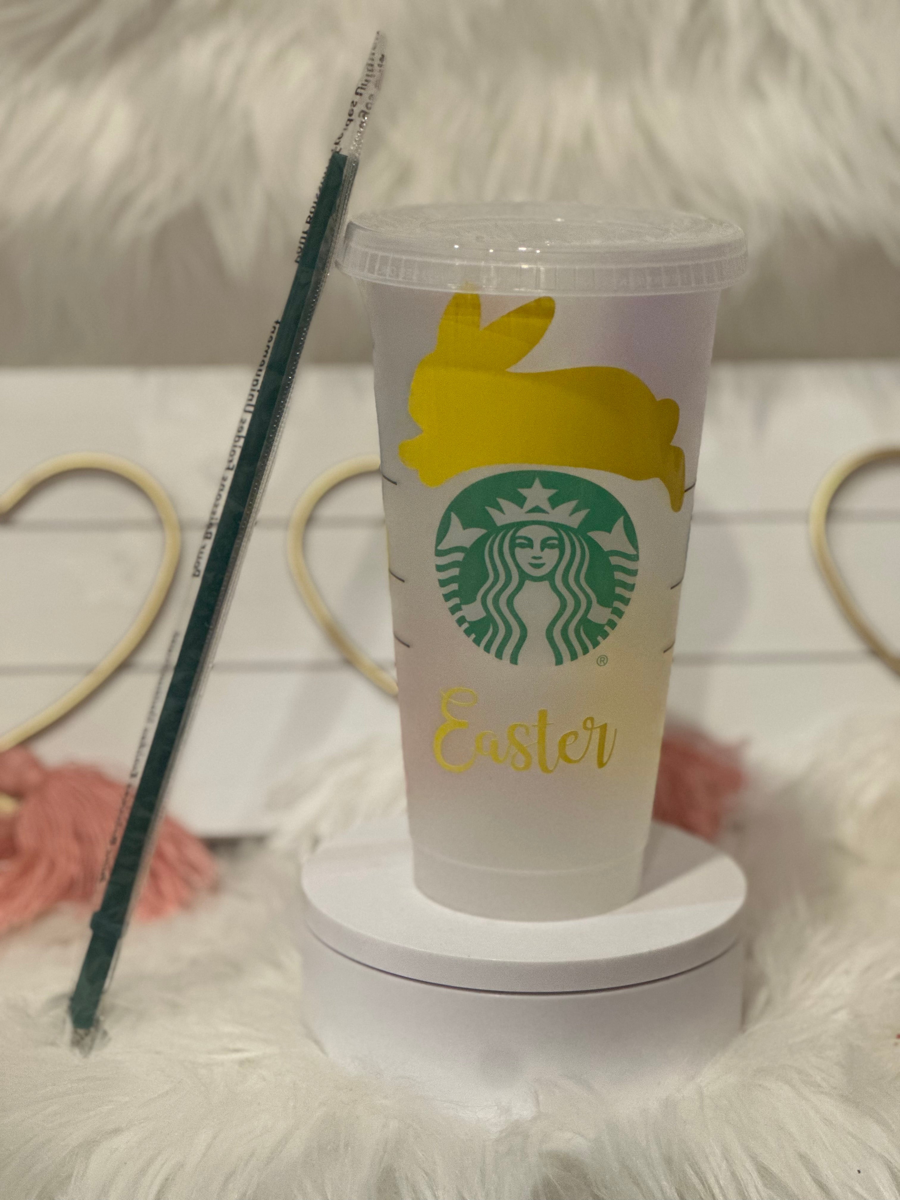 EASTER BUNNY AND EGGS STARBUCKS CUP