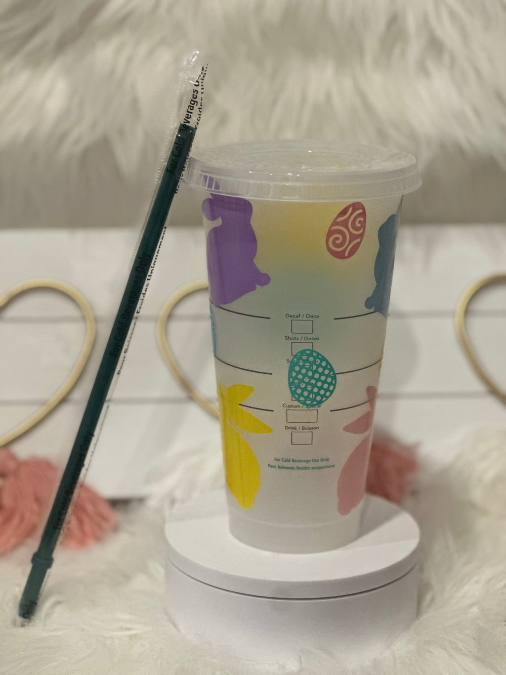 EASTER BUNNY AND EGGS STARBUCKS CUP