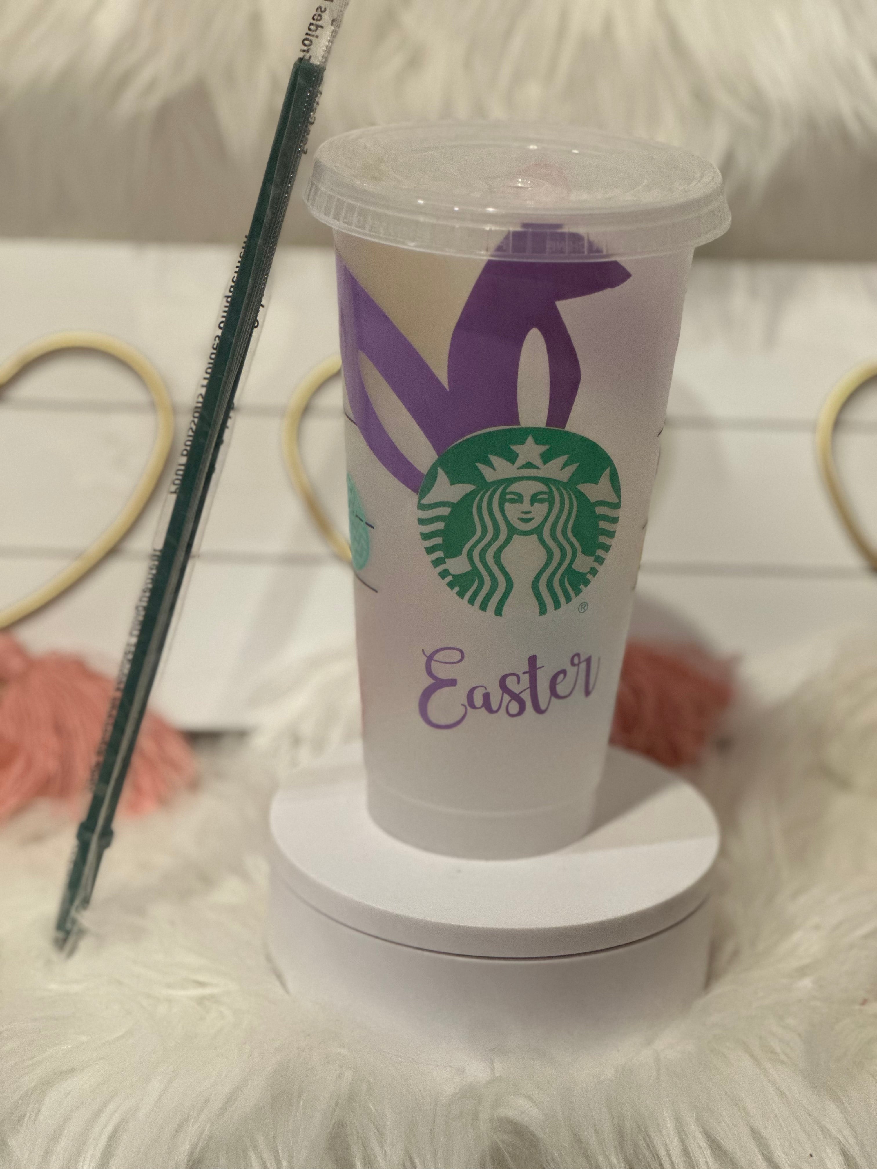 EASTER BUNNY EARS STARBUCKS CUP