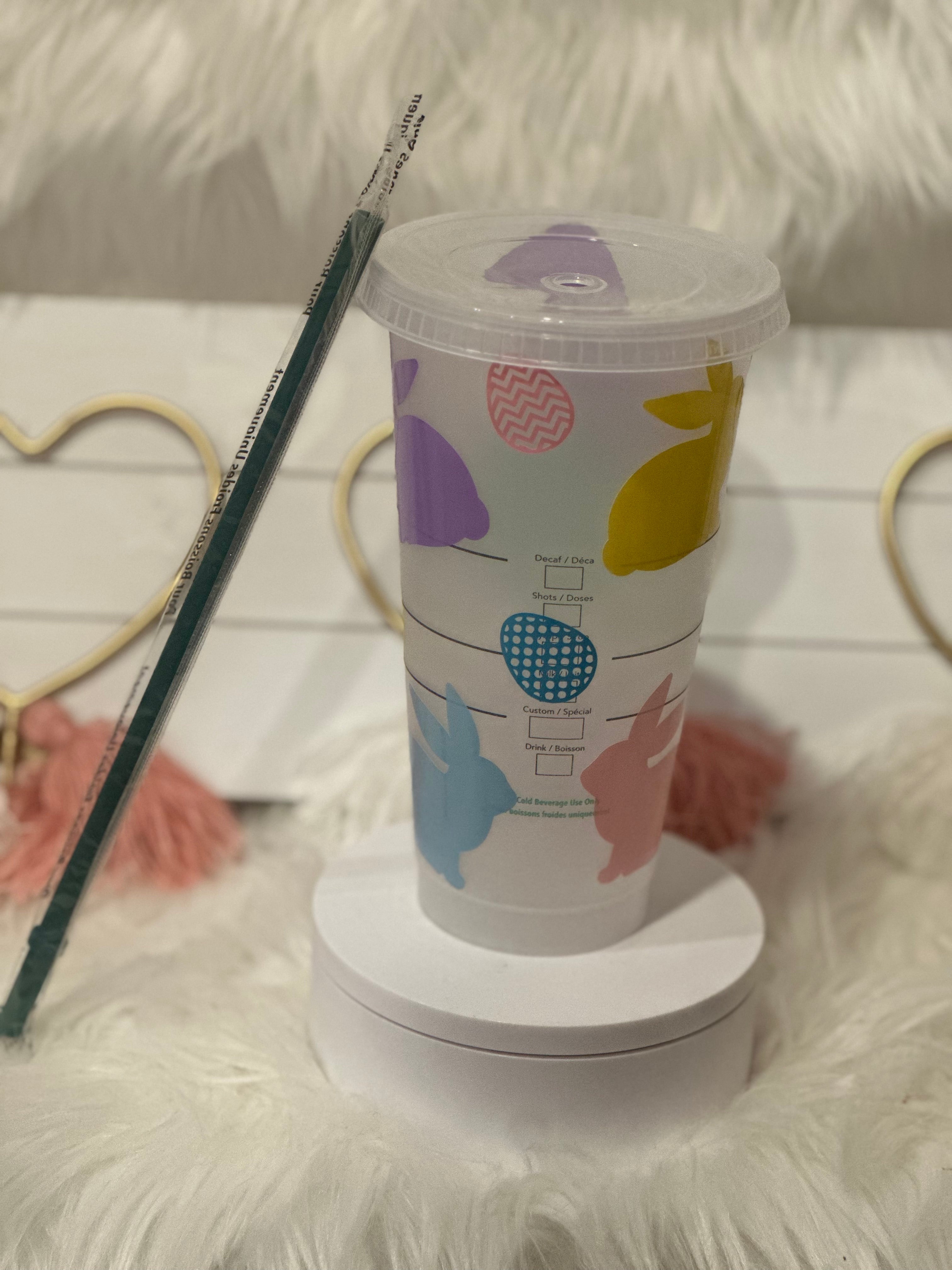 EASTER BUNNY EARS STARBUCKS CUP