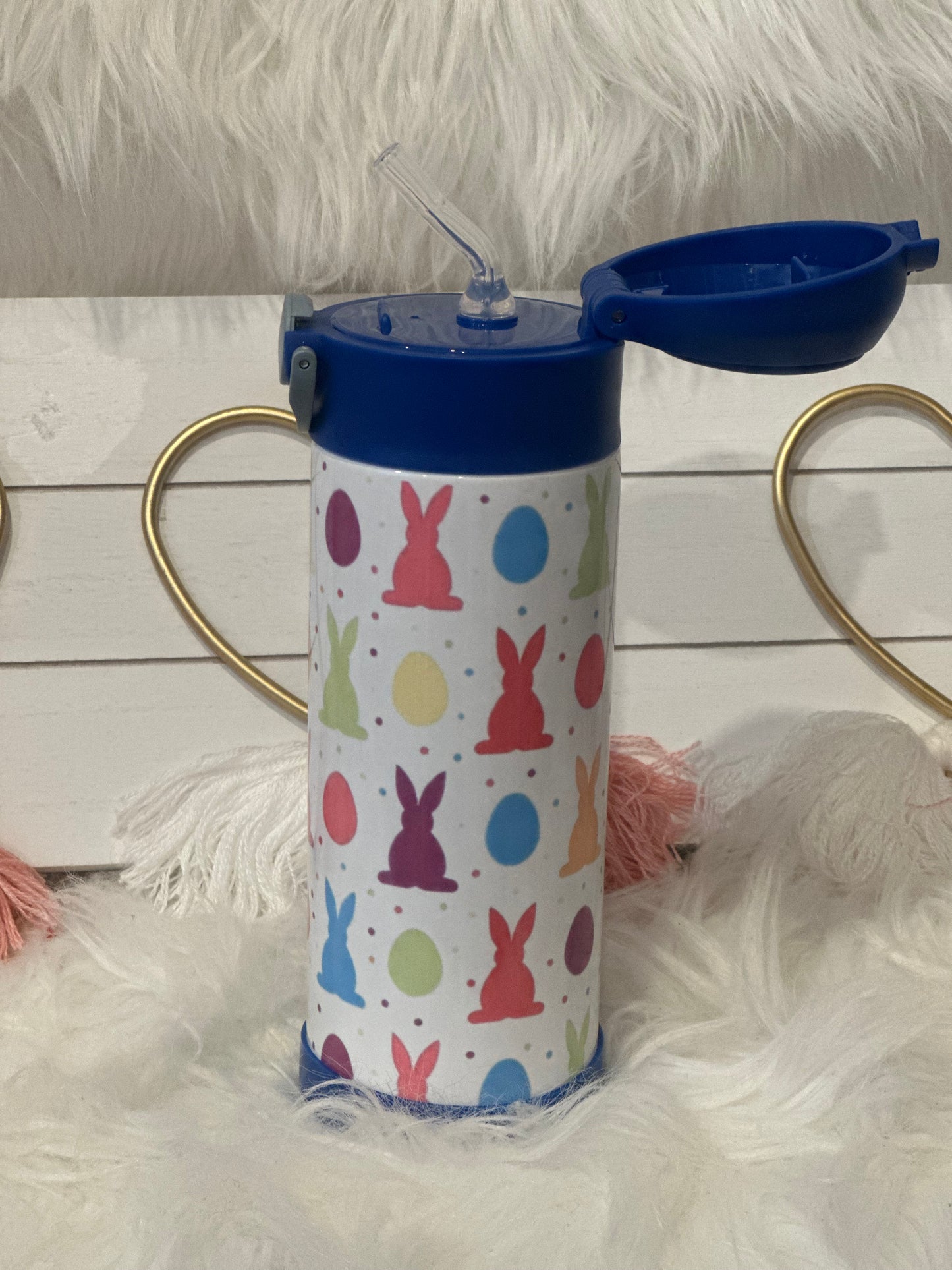 EASTER BUNNY AND EGGS KIDS WATER BOTTLE